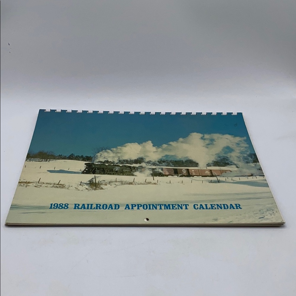 Vintage 1988 Railroad Appointment Calendar  Spiral Bound